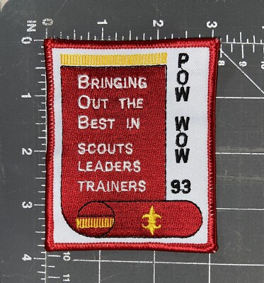 POW WOW 1993 Patch BSA Boy Scouts Miami Valley Council MVC Leaders Trainers Cubs
