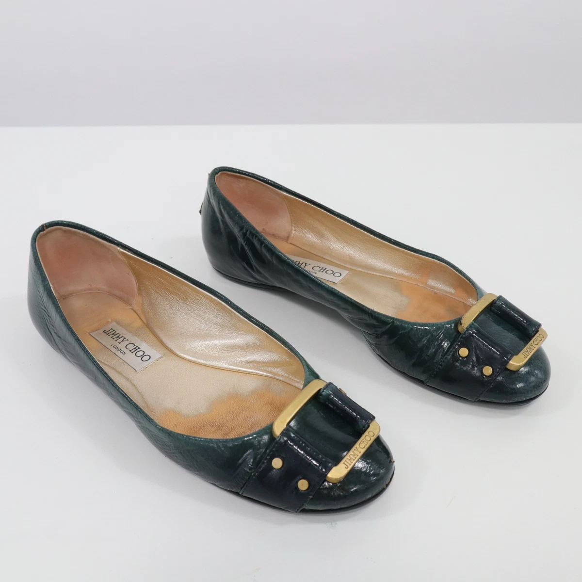 Jimmy choo hotsell patent flats