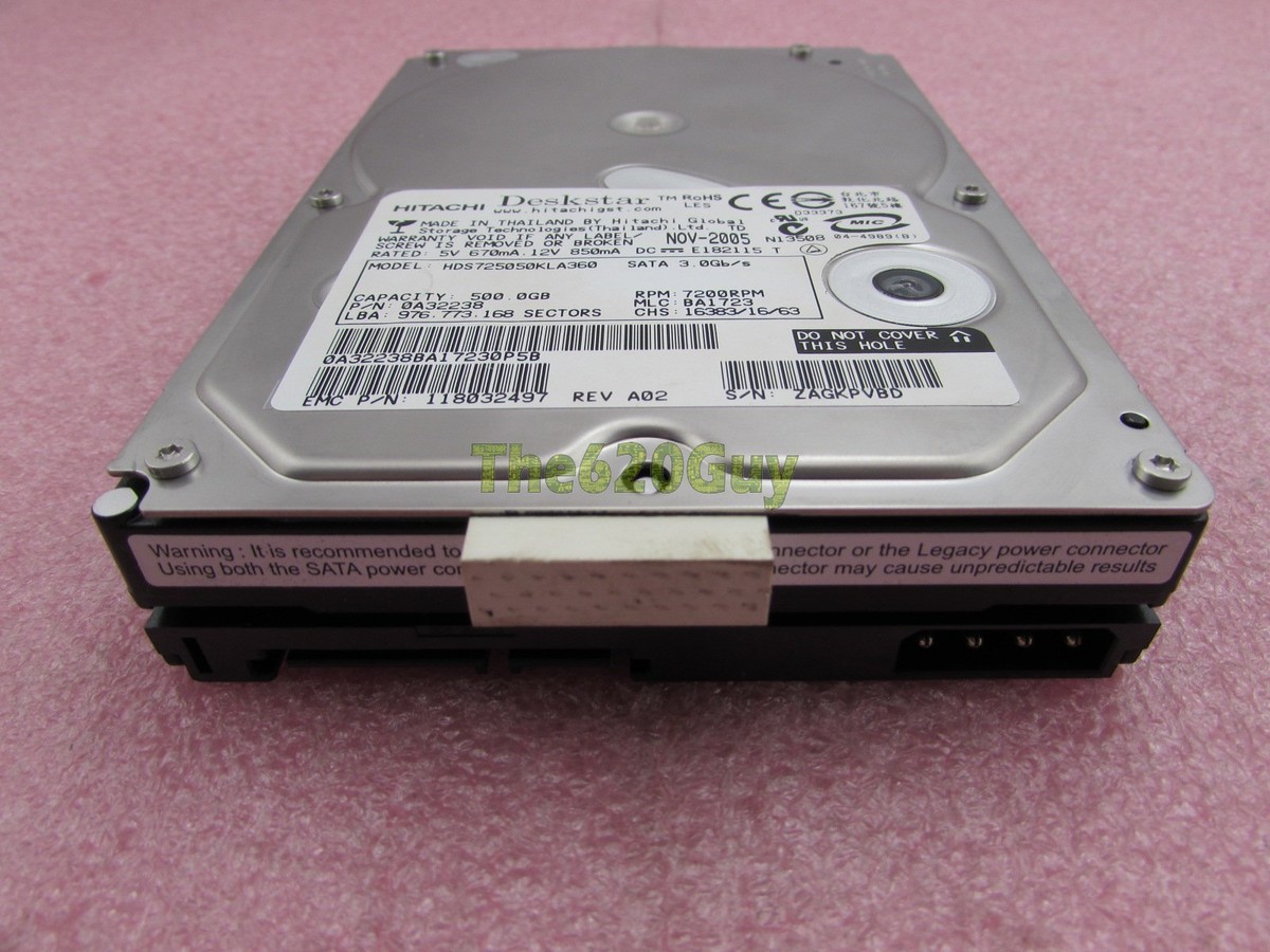 Hitachi HDS725050KLA360 Deskstar E7K500 500GB 7200RPM SATA Hitachi HDS725050KLA360 Deskstar E7K500 500GB 7200RPM SATA