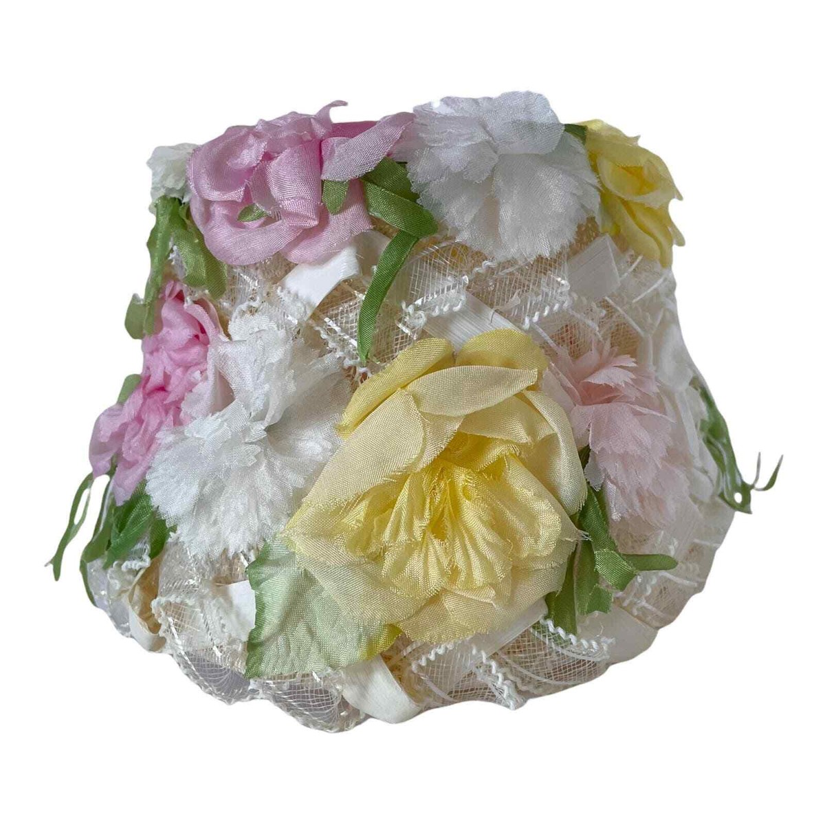 Vintage Floral Pink White And Yellow Pillbox Hat | eBay display picture 3