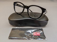 Ray-Ban RX7227 2000 Round Eyewear Frames, Black/Demo Lens, 51 mm