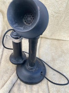 VINTAGE CANDLE STICK DIAL PHONE BLACK
