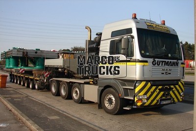 LKW Foto MAN TGA Schwerlasttransporter Deutschland silver GUTMANN BigMove #j5ue