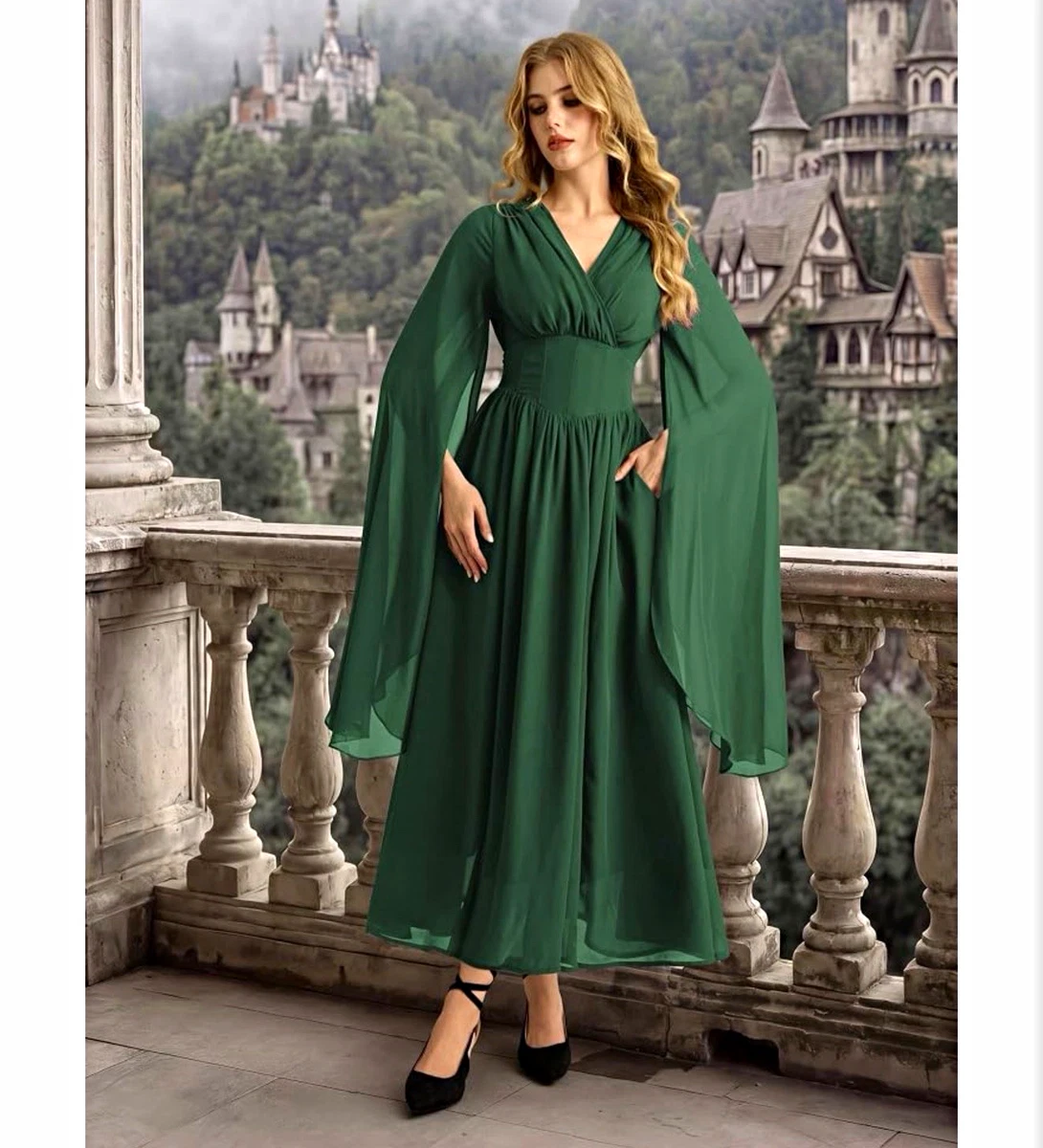 green renaissance dress costume Women Medieval and Costumes for sale poly-usa