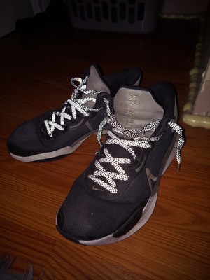 Nike Elevate 3s Wolf Gray And White With Custom Laces.