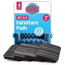 Stay Anti Slip Furniture Pads Set of 4 - Square Furniture Stoppers to Prev...