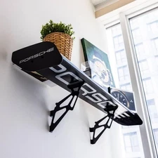 Porsche Car Wall Shelf Car Spoiler Style Rear Wing Shelf – Automotive Home Decor