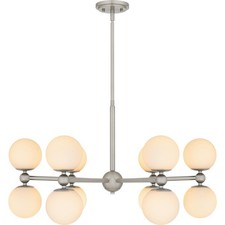 Brushed Nickel 12 Light Chandelier from the Elser Collection