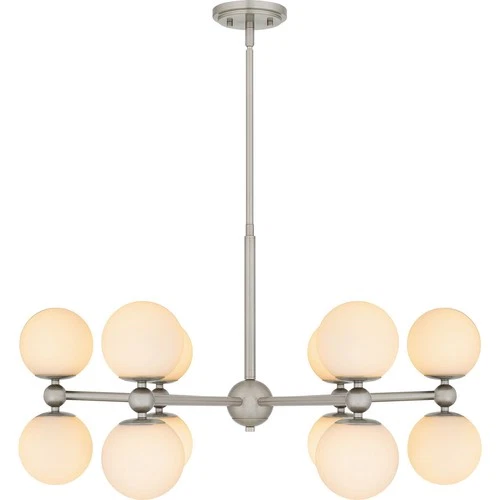Brushed Nickel 12 Light Chandelier from the Elser Collection - Picture 1 of 6