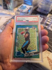 2023 Donruss Optic Football Bryce Young Green Velocity Rated Rookie Prizm #213