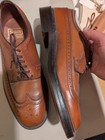 Vintage Men's All Leather Wing Tip Lace Up Brouge Dress Shoes 9.5 D New — photo 10