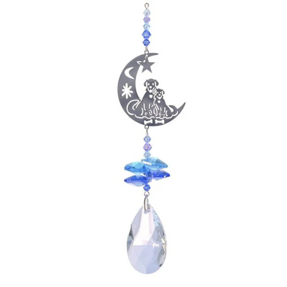 Wild Things Gifts Moonlight Crystal Fantasy Puppies in Love Suncatcher