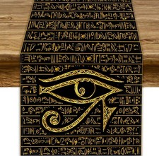 JanJCurt Ancient Egyptian Table Runner, Eye of W13"x L36", Egypt-3 