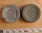 2 Vtg BALL Milk-Glass Lined Zinc Lids Regular Sized Canning Jars 3”