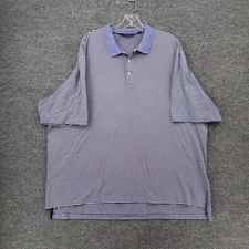 Polo Golf Ralph Lauren Shirt Mens XL Blue Pima Cotton Striped Short Sleeve Knit