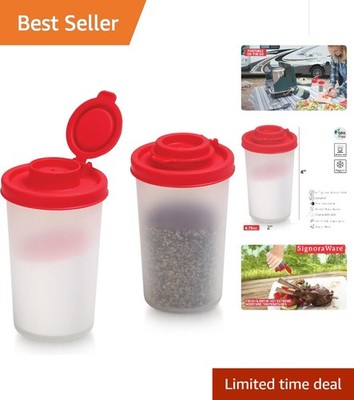 Large Reusable Salt & Pepper Shakers - Travel-Friendly Spice Set for Adventurers