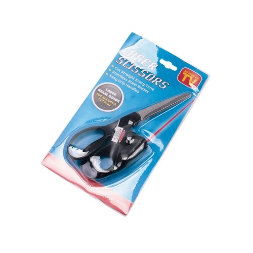 Scissors with Laser Beam Guide Accurate Cutting Stainless Steel Blades Easy Grip - Picture 19 of 23