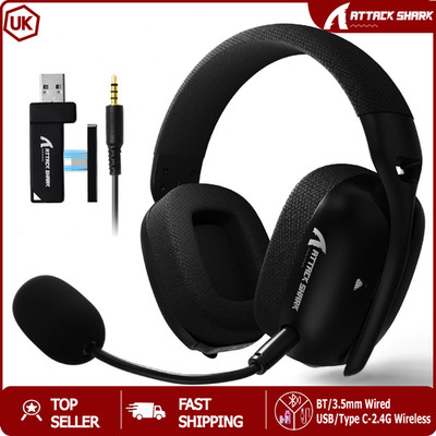 ATTACK SHARK L80PRO Wireless Gaming Headset 2.4G/Bluetooth/Kabelgebunden für PC/PS/XBOX