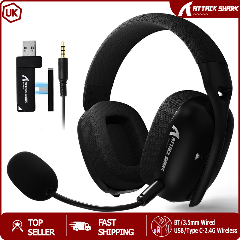 ATTACK SHARK L80PRO Wireless Gaming Headset 2.4G/Bluetooth/Wired for PC/PS/XBOX
