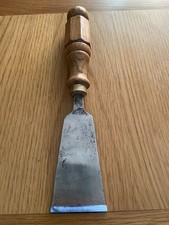 Very Rare - Vintage Oak Handled 2” (50mm) Tapered/Flared Firmer Chisel