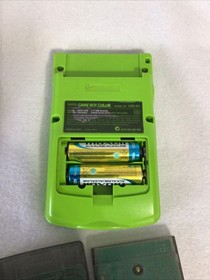 Nintendo Game Boy Color Kiwi Green w/Games Bundle