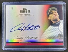 2012 Topps Tribute Andy Pettitte Auto Autograph Red #/5 Yankees