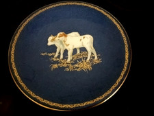 RARE WEDGWOOD COBALT BLUE GOLD JASPER HAND PAINTED LUSTRE FAIRYLAND PLATE 9 in