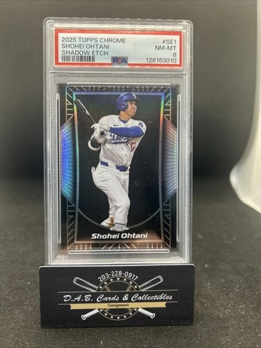2025 Topps Chrome Shadow Etch Shohei Ohtani REFRACTOR  #SE1 PSA 8 LA DODGERS J01