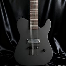 Unbranded Matte Black Electric Guitar 7 String TL Rosewood Fretboard H Pickup