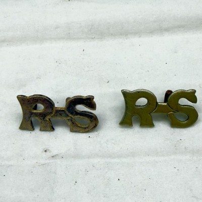 Vintage Rover Scouts RS Pins Pair Scout Uniform Badges Canada