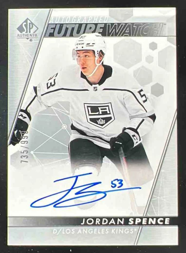 2022-23 SP Authentic #114 Jordan Spence RC Future Watch Autograph Auto /999