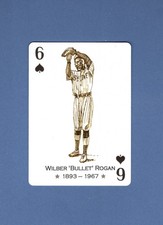 BULLET ROGAN, 1893-1967 ~ Negro Baseball Leagues playing card: 6/spades HOF