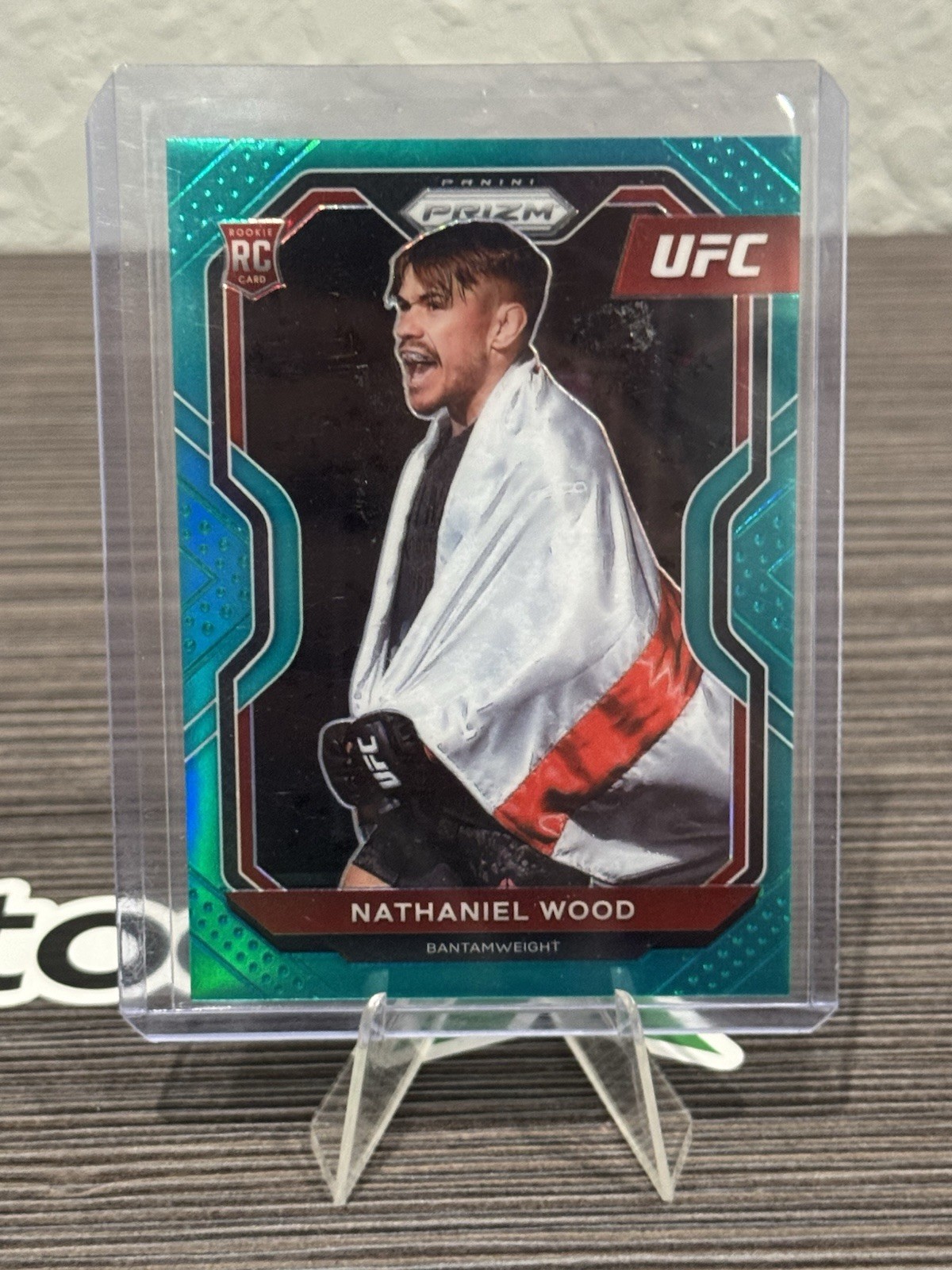 2021 Panini Prizm UFC Teal #39 Nathaniel Wood /49