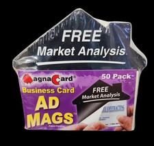 Magna Card Business Card Ad Mags, Free Matket Analysis 50 Pack New Magnetic 