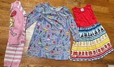 HANNA ANDERSON LOT of 3 Character Items Dress SZ 5 Nightgown SZ 5 PJ SZ 4