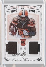 2015 Panini National Treasures Rookie Dual Materials 3/99 Duke Johnson 5x8