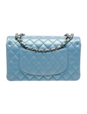 CHANEL Classic Mini Flap Bag Iridescent Icy Blue Calfskin NWT 21K New