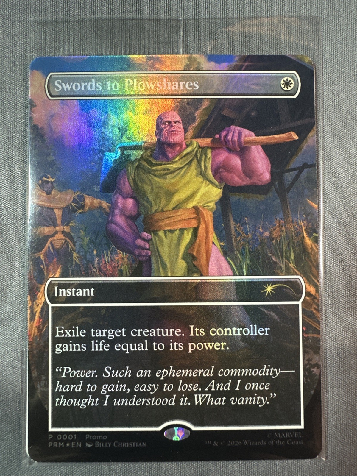 Swords to Plowshares (Borderless) (PSA Magazine Insert) Media Promos Foil Sealed