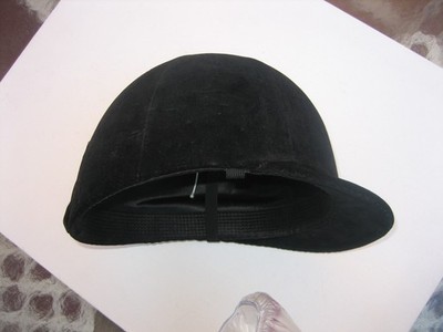 Eddy Bros Los Angeles Calif.  Equestrian Helmet Black Velvet  Riding Hat Size 7