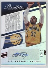 2014-15 Panini Prestige Bonus Shots Red Premium 22/25 CJ Watson #55 Auto 0c2