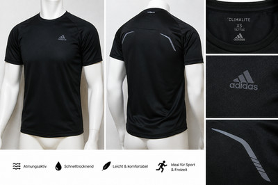 Adidas Ess Performance Funktionsshirt T-Shirt ClimaLite schwarz  XS 42 152-164