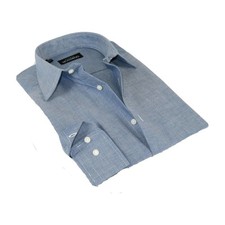 Men Mondego 100 Soft Cotton Dress Classic shirt Long Sleeves sn2200 Denim blue