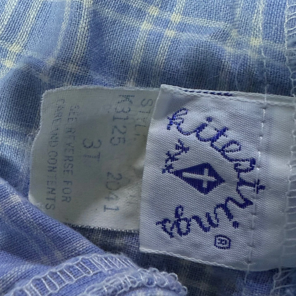 Pantalones Cortos Vintage Kite Strings A Cuadros Niños Azul Blanco Informales Niños 3T Foto 3 de 4