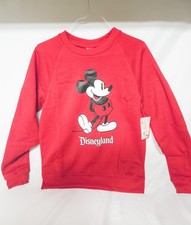 Disneyland Red Mickey Mouse Classic Pullover Sweatshirt Unisex Adults Sz Medium