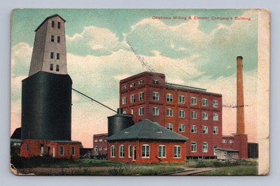 Antique OKLAHOMA Postcard OKLAHOMA Milling Elevator Co 1907 Undivided