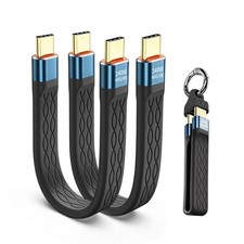 Short USB-C Cable 5.3 Inch, 40Gbps Thunderbolt 4 USB4 Cable for 8K Video, 2...
