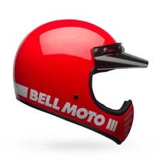 Bell Moto-3 Classic ECE 22.06 Full Face Moto Motorcycle Motorbike Helmet Red