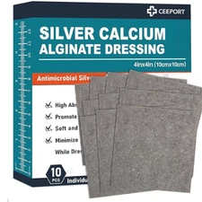Calcium Alginate Wound Dressing Highly Absorbent Dressing Gauze Non Stick Pads