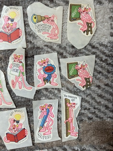 Lot Of 21 Vintage 1981 Hallmark Pink Panther Stickers Stickers - Picture 4 of 16