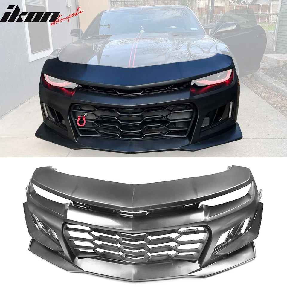 Fits 10-13 Chevy Camaro 1LE Style PP Front Bumper Cover Conversion + Harnesses